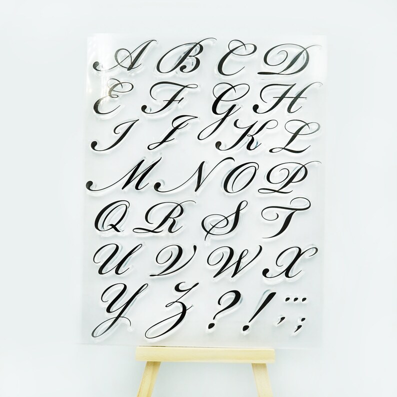 Cursive Alphabet Clear Transparent Stampupper Case Rubber - Etsy
