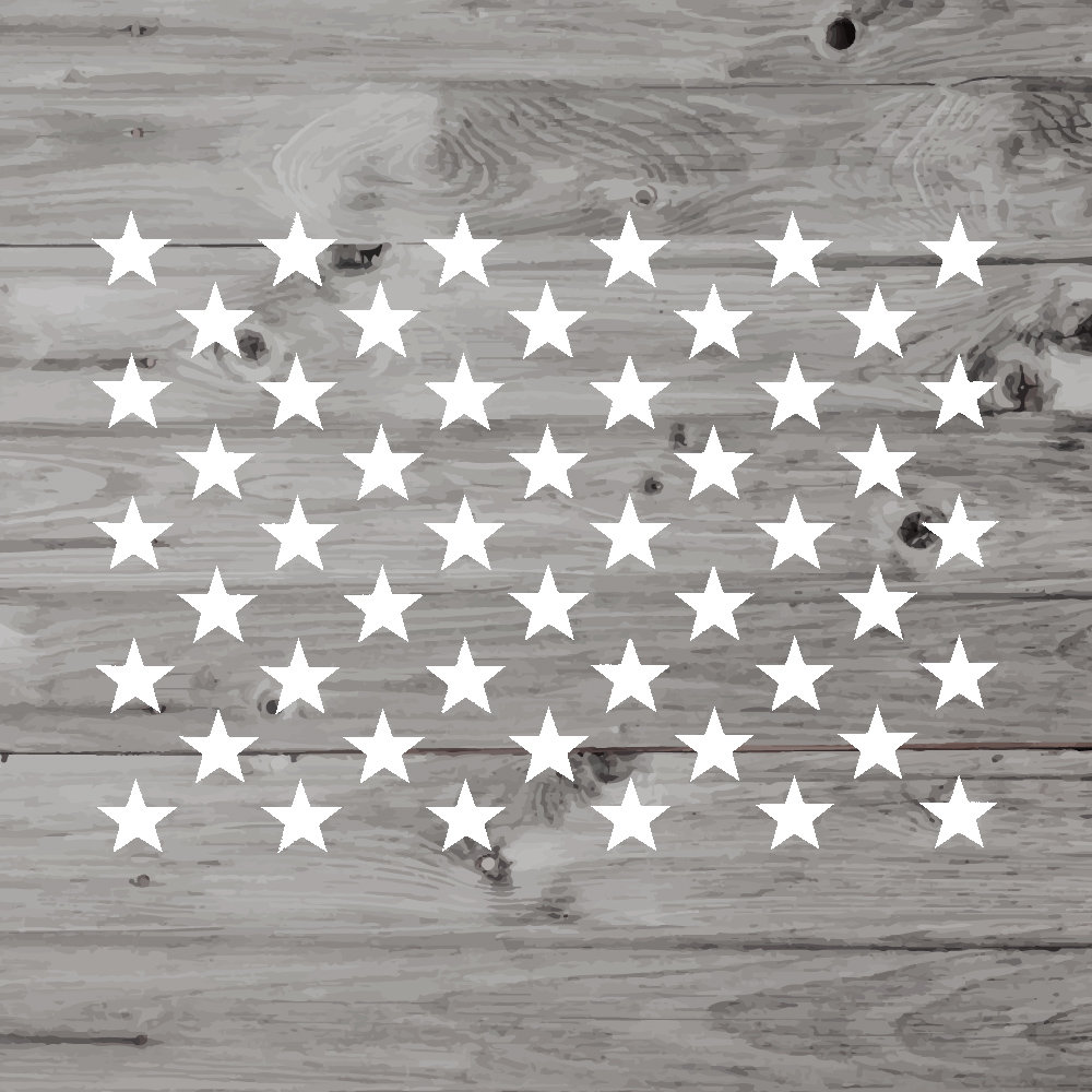American Flag 50 Stars Stencil Printable