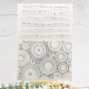 Frame Stamp,Bullet Journal Planner Stamp,Lace Rubber Stamp,DIY Background Clear Transparent Stamp,Card Making Journaling Scrapbooking