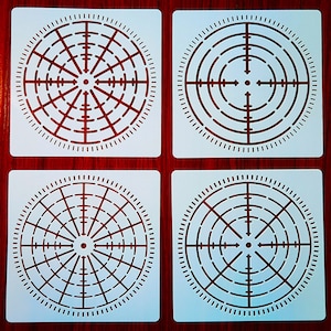 4 Pcs Mandala Dotting Template Stencils,Mandala Stencils for DIY Painting Art Projects,Mandala Dotting 4/8/12/16 Segment,Diy Stencils Tool