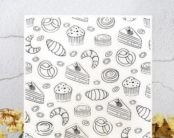 Timbres de planificateur, Fast Food Clear Transparent Stamp, Clear Sandwich Stamps, Planner journal Rubber Stamp, Cake, Craft Scrapbooking Decoration