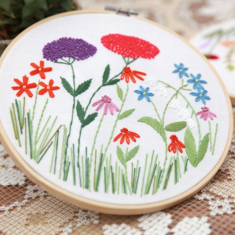 Kit de broderie darbres de Noël pour débutant broderie Etsy