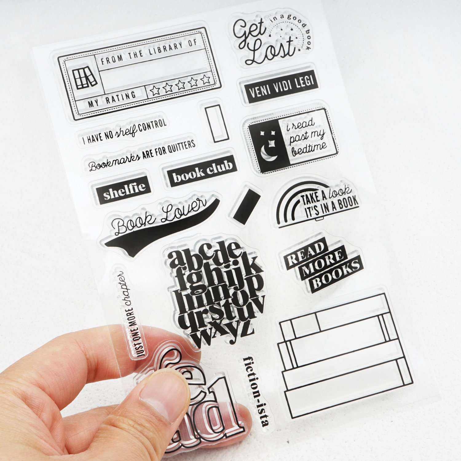 ASSORTED CLEAR ACRYLIC STAMPS - SMALL
