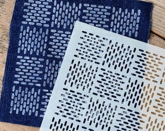 Sashiko embroidery pattern,Sashiko Stencils,Sashiko Templates,Quilting Stencils,DIY Gift