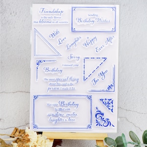 Frame Clear Transparent Stamp,Border Clear Stamps,Cling Photopolymer Stamps,Planner journal Rubber Stamp,Craft Scrapbooking Decoration