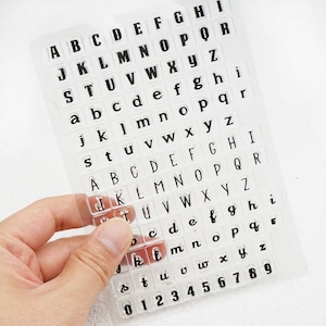 letter clear stamp,Clear Rubber Stamp,Numbers Alphabet Clear Rubber Stamps,Planner  Journal,Rubber Stamp,Clear Transparent Stamp