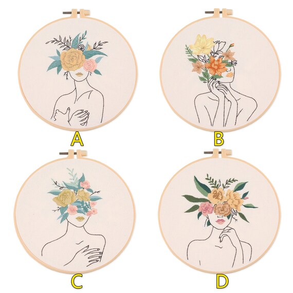 Floral Feminist Embroidery Kit,funny Embroidery Kit Modern,diy