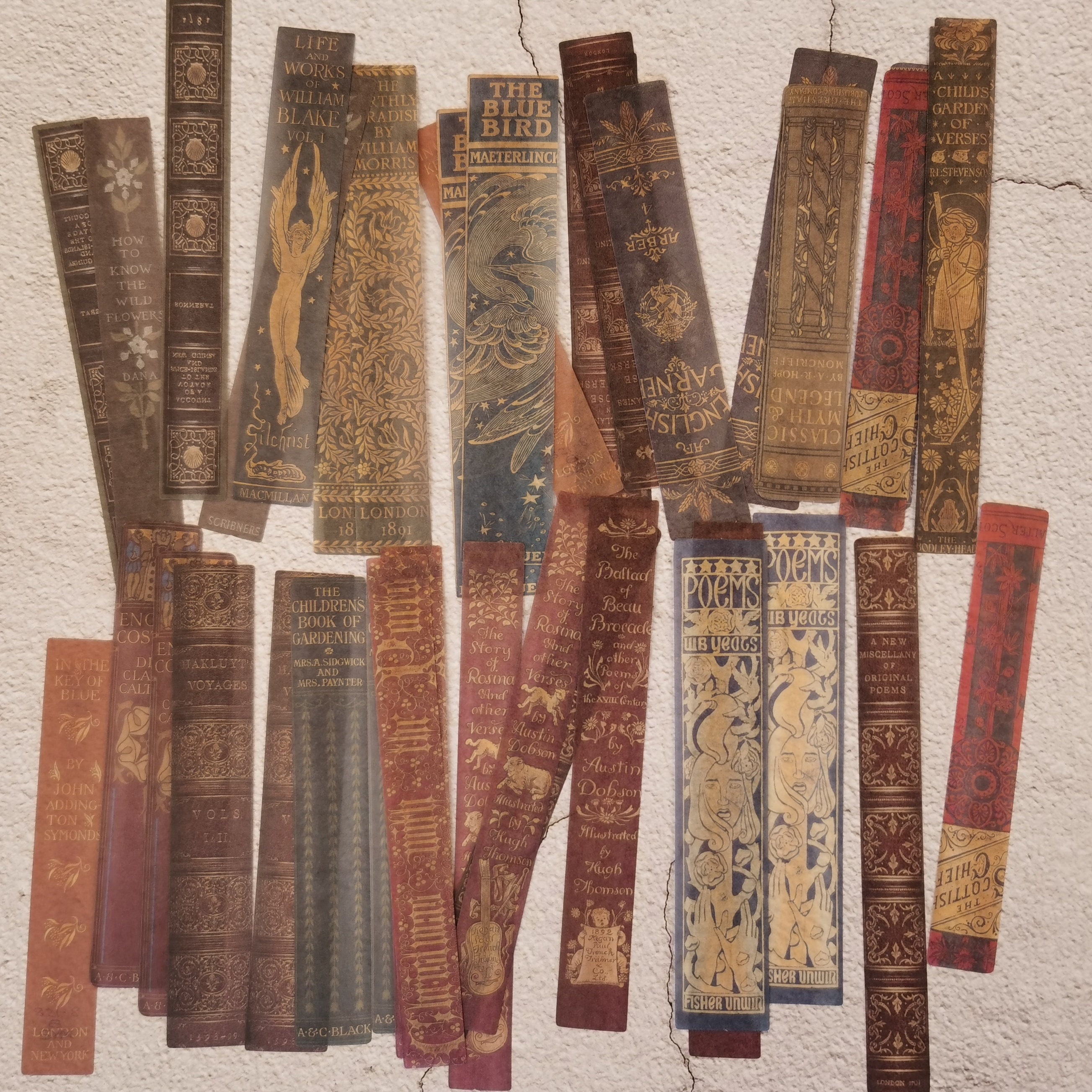 Antique book spine stickers for journaling or scrapbooking –  BluebellHillCrafts