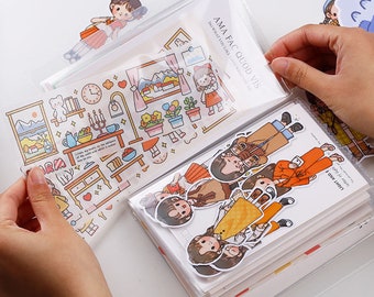 A6 Transparent Sticker Storage Book,Clear Planner Sticker Organizer,Photo Storage Album,Artwork Storage,Sticker Album,Deco Pocket Binder