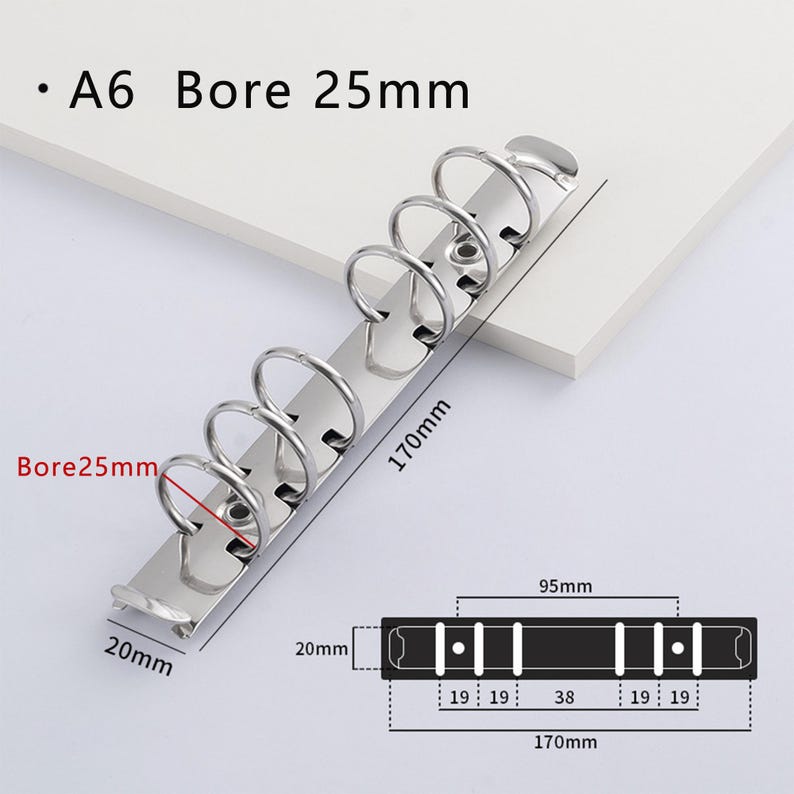 A6 Metal Binder Rings for Personal Planner,journal Spine,3 Sizes Ring ...