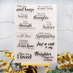 Clear Transparent Stamp,Text Rubber Stamp,Clear Stamp for Cardmaking,Bullet Journal,Planner Journal Scrapbook Decorate