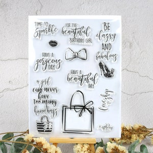 Hand Bag Stamp Clear Planner Stamps,Clear Transparent Stamp,Mather&#39;s Day,Letters,stamps,Filofax Rubber Stamp,Diary,Scrapbook Decoration