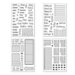 Planner Clear stamps,Monthly with Weeks and Dates,To Do List Clear stamps,Bullet journal Rubber Stamp for Craft Scrapbooking Decoration