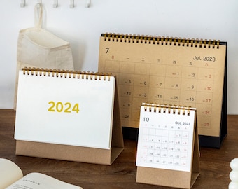 2024 Desk Calendar,Simple Style 2024  Desk Calendar,Retro  2024 Calendar 2310191