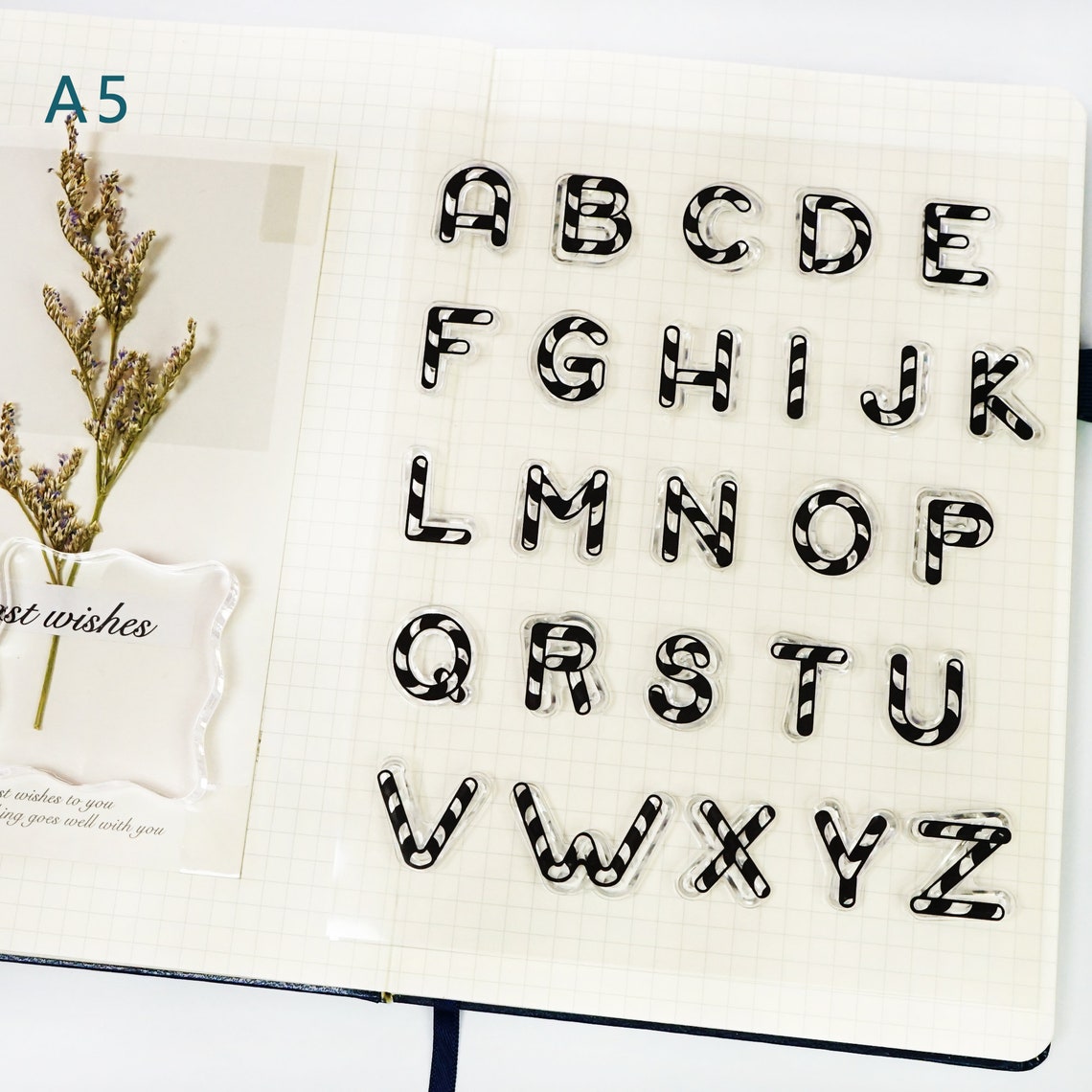 8 Pcs Alphabet clear stamps setUppercase letterlower case Etsy