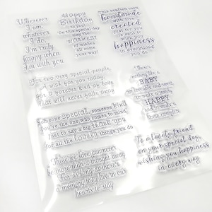 Words Paragraphs Clear Stamp,Transparent Planner stamps,Clear Stamp sphrase Stamps Planner Scrapbooking stamps Travelers Notebook Stamps