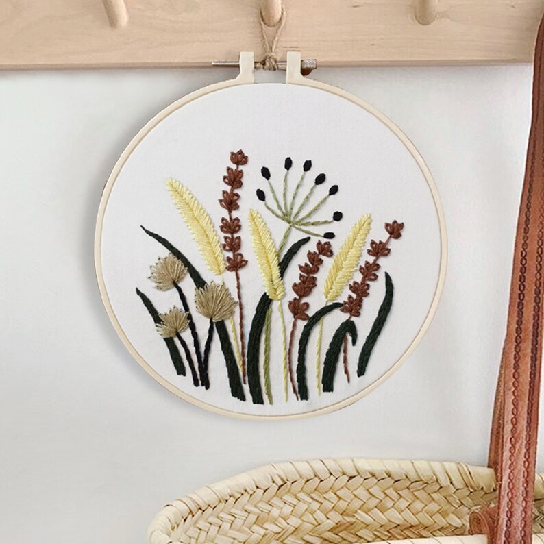Easy Embroidery Kit for Beginner Flowerdiy Gift Embroidery Etsy