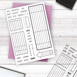 Planner Timbri trasparenti,Bullet Journal Tracker Stamp,Mensile con settimane e date,To Do List Timbro di gomma per decorazioni artigianali Scrapbooking