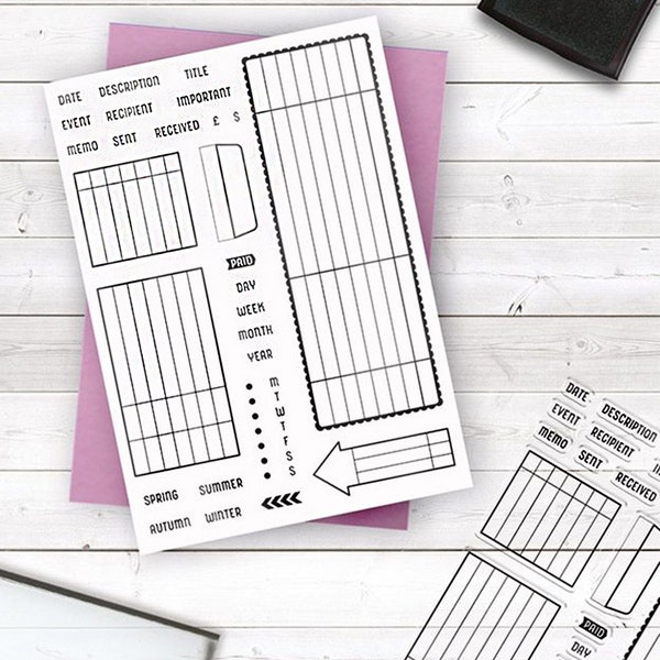 Clear for Planners Stamps Etsy