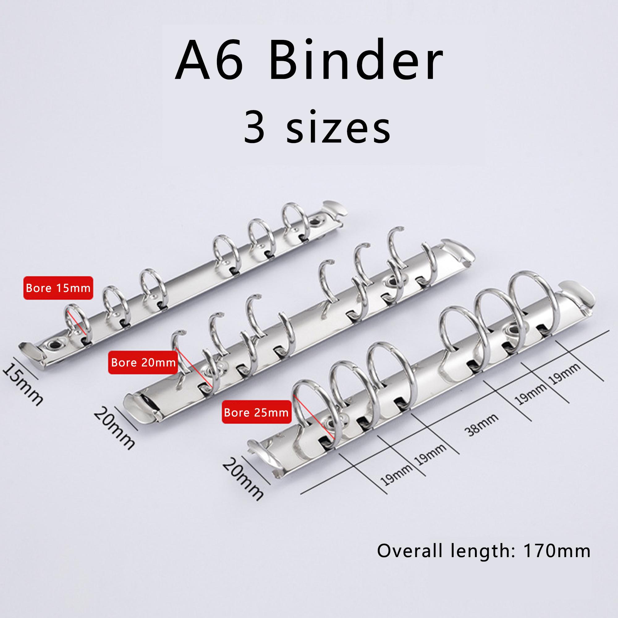 A6 Metal Binder Rings for Personal Planner,journal Spine,3 Sizes Ring ...