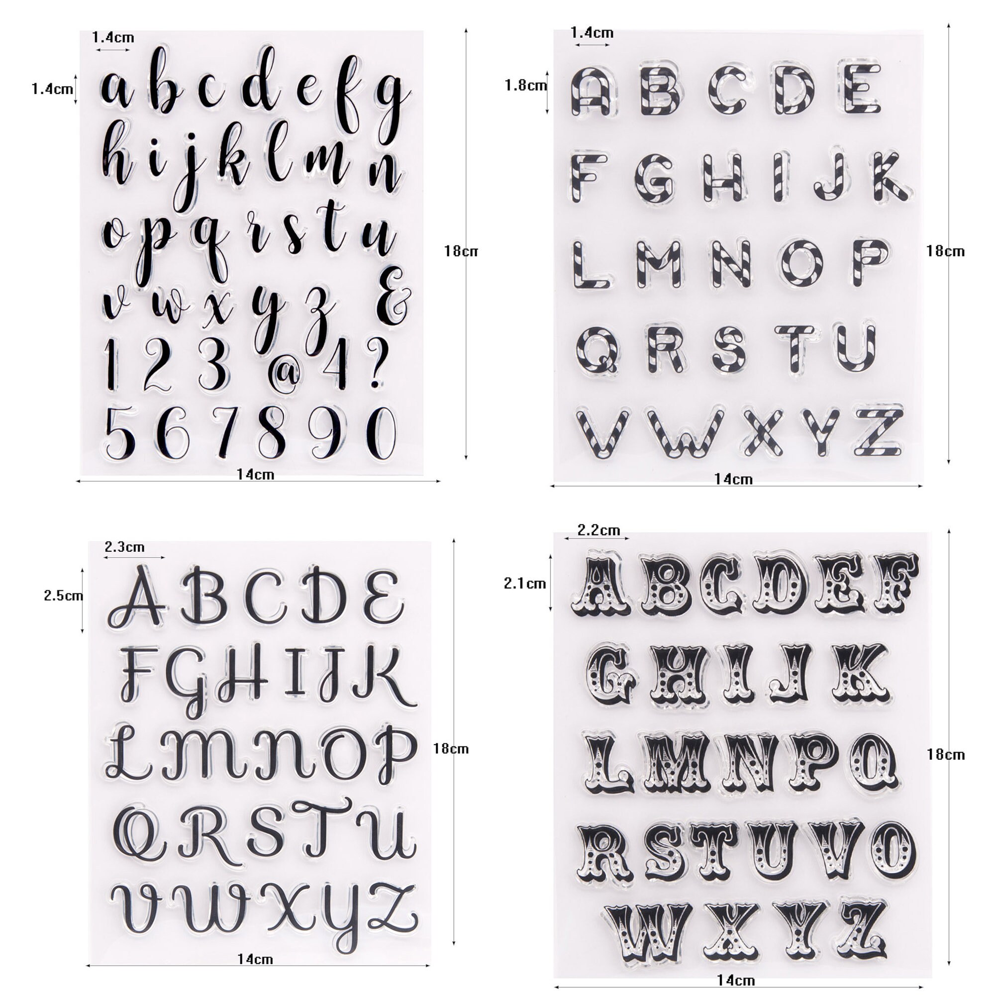 8 Pcs Alphabet clear stamps setUppercase letterlower case Etsy