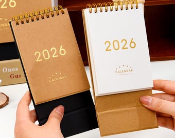 NEW! 2026 Desk Calendar,Simple Style 2026  Desk Calendar,Retro  2026 Calendar