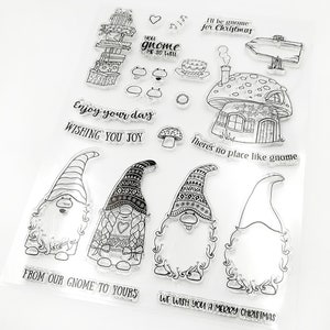 Original Love Valentines Day Gnomes Clear Stamps And Metal Cutting Dies For  Cards Decoration Scrapbook DIY Paper Craft Interesting Coloring Stamps Di