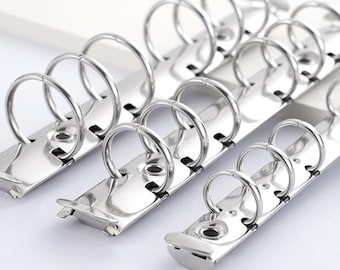 A6 Metal Binder Rings for Personal Planner,Journal Spine,3 Sizes Ring Diameter,Replacement Mechanism,Planner Parts,Craft Supplies
