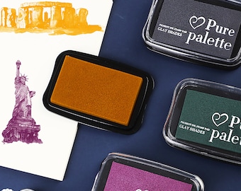 Picment Ink Stempelkissen, Retro großes Stempelkissen, Stempel Siegel, das Stempelkissen stempelt, DIY Stempeln Stempelkissen, buntes Stempelkissen, 12 Typen Farbe