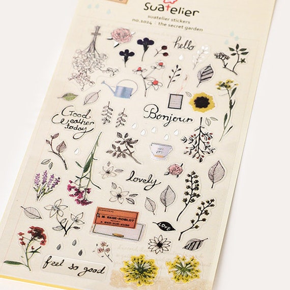 plannerjournal stickers Secret Garden