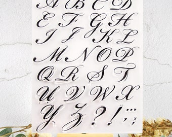 Cursive Font Stamp - Etsy