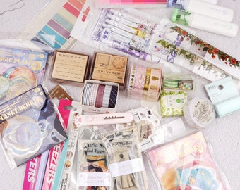 Kawaii-mysterie-briefpapierdoos, Bullet Journal-benodigdheden, stickers, etuis, washitapes, memo