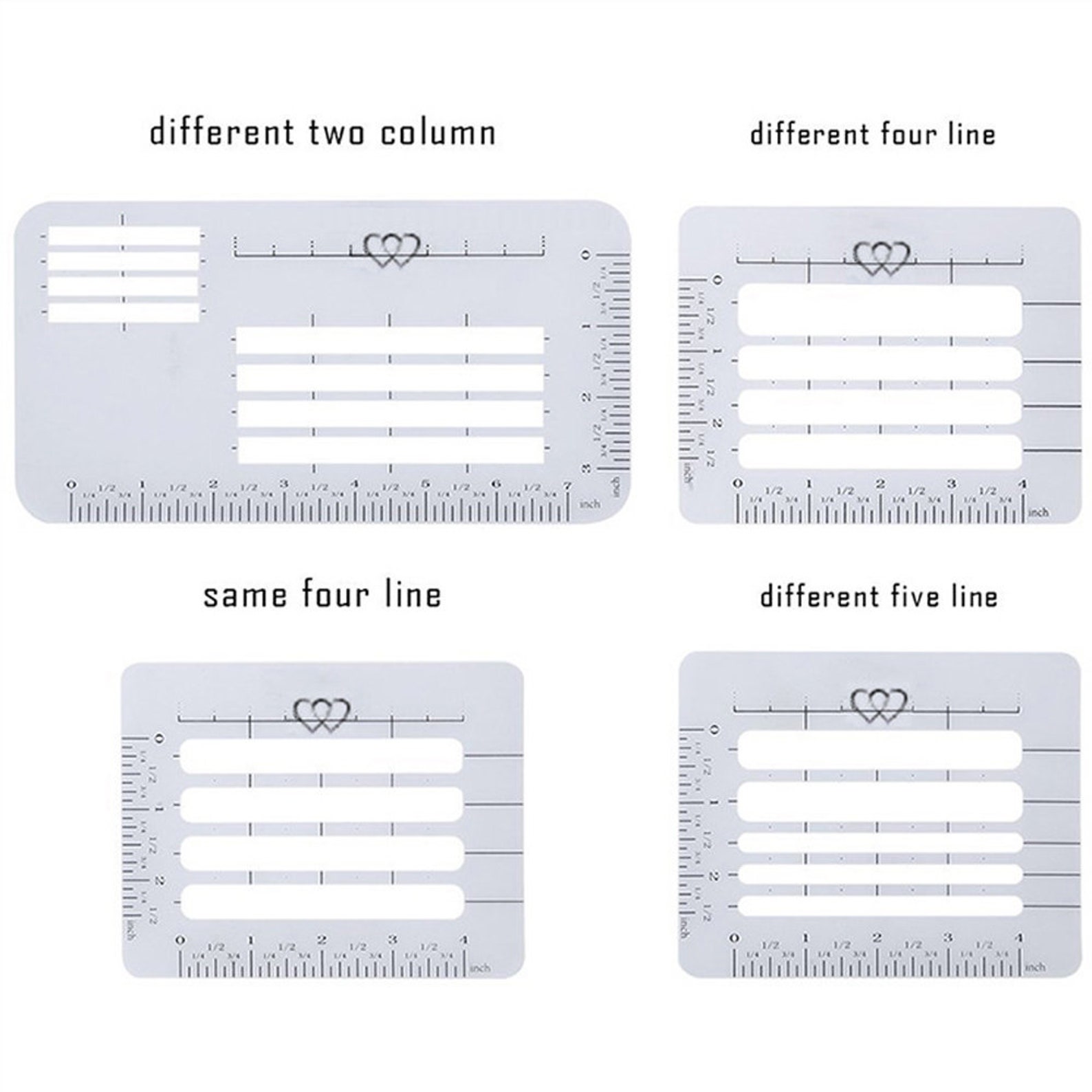 Opount 4pcs 4 Style Envelope Addressing Stencil,address Writing Tool ...