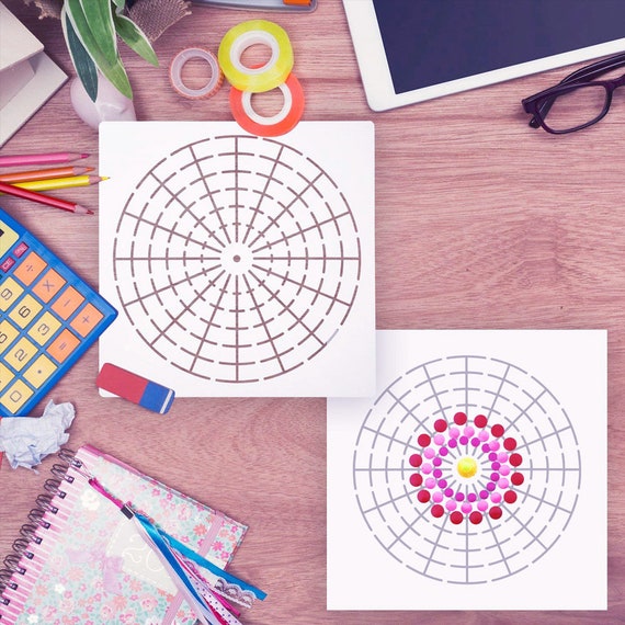 7 pieces lge mandala stencils8 segment12 segment16 etsy australia