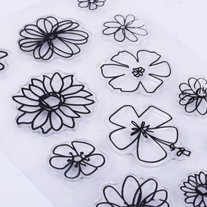 Journal,klar transparent Stempel,Botaniken Stempel,Blumen Stempel,Pflanzen Blätter Blumen klar transparent Stempel