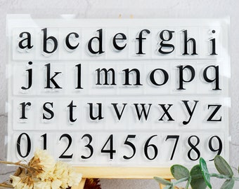 Planner  Journal,Lower case letters stamp,Clear Rubber Stamp,Rubber Stamp,Clear Transparent Stamp,number clear stamp