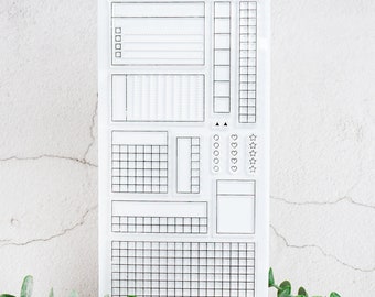 Bullet Journal Planner Stamp Clear stamps Planner  journal stamps Monthly with weeks and dates  Rubber Stamp Craft Scrapbooking Decoration