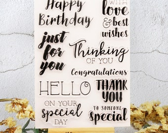 Phrase Transparent Silicone Stamp,Soft Rubber Stamp,Filofax Clear Stamp,Bullet Journal,Planner Journal Scrapbook Decorate
