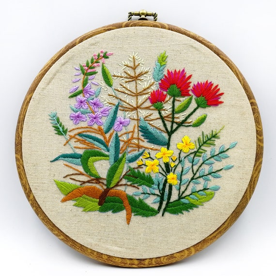 Beginner Easy Embroidery Kit,modern Flower Embroidery Kit,hand