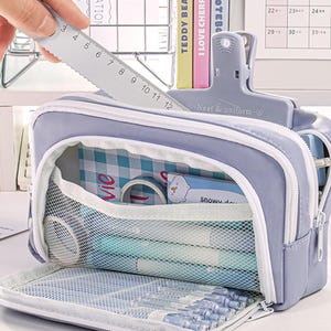 Large Capacity Pencil Case for School,Multi-Purpose Stationery Organizer with Zipper,Perfect for Students,Teachers,Back to School Essentials