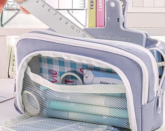 Large Capacity Pencil Case for School,Multi-Purpose Stationery Organizer with Zipper,Perfect for Students,Teachers,Back to School Essentials