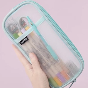 Transparent Grid Pencil Case,student's Simple Pencil Case,pencil Case ...