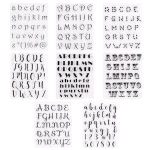 Typewriter Letters Unmounted Rubber Stamps for Card Making and Scrapbooking  