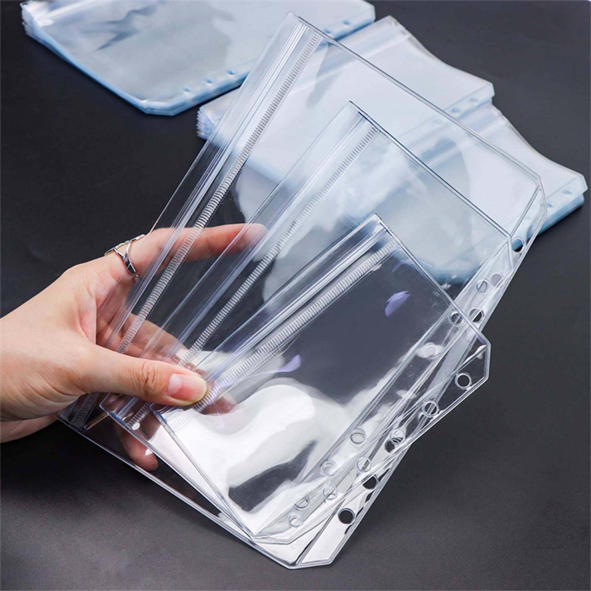 a6 plastic card sleeves Amazon.com : 40 Pack 240 Pockets A6 Binder Business Card Sleeves,  Ultra-Clear K-pop Photocard Sleeves, Double Sided 3 Pocket 6 Ring Planner  Refill Pages for Business Card, Credit Card and K-pop Photocard : main image 1