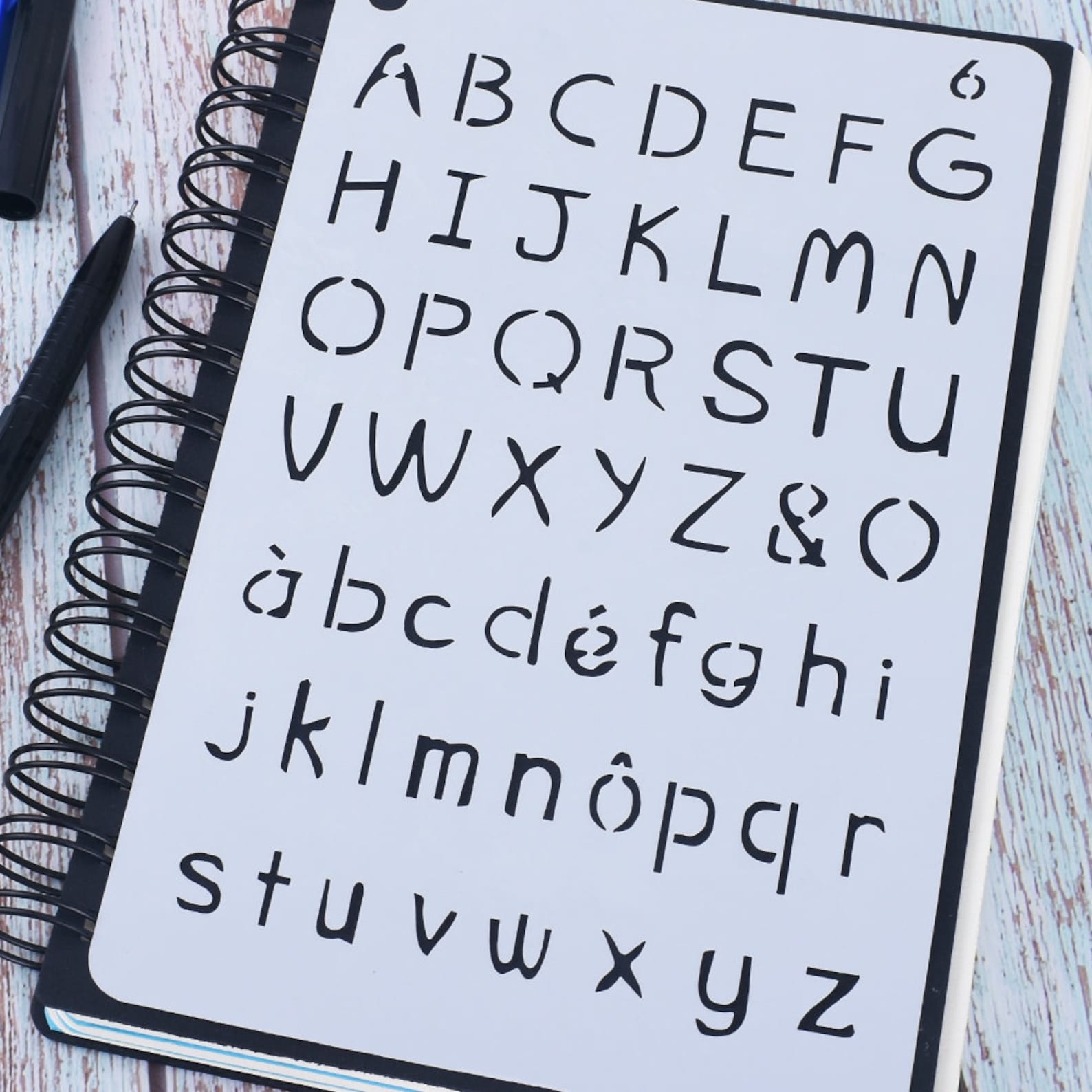 12 Pc Journal StencilLetter Stencil SetNumber Stencil Etsy