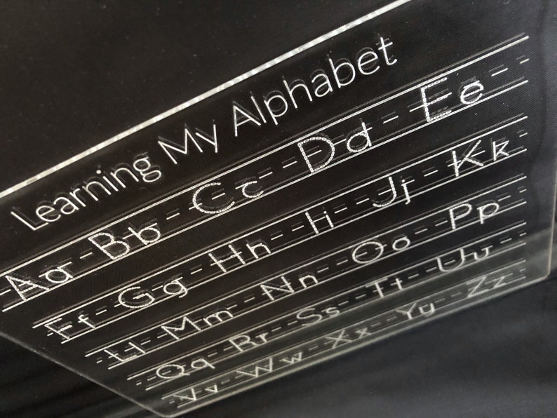 Reusable Acrylic Dry Erase Alphabet Tracing Board Learn at Etsy