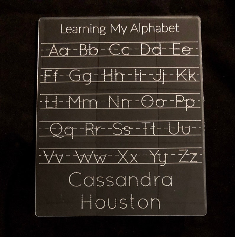 Reusable Acrylic Dry Erase Alphabet Tracing Board Learn at Etsy