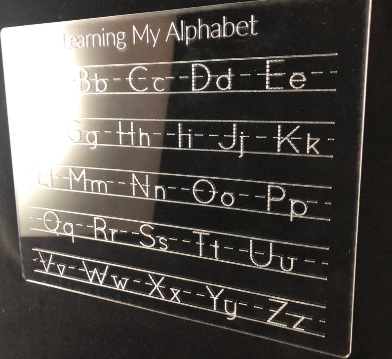 Reusable Acrylic Dry Erase Alphabet Tracing Board Learn at Etsy