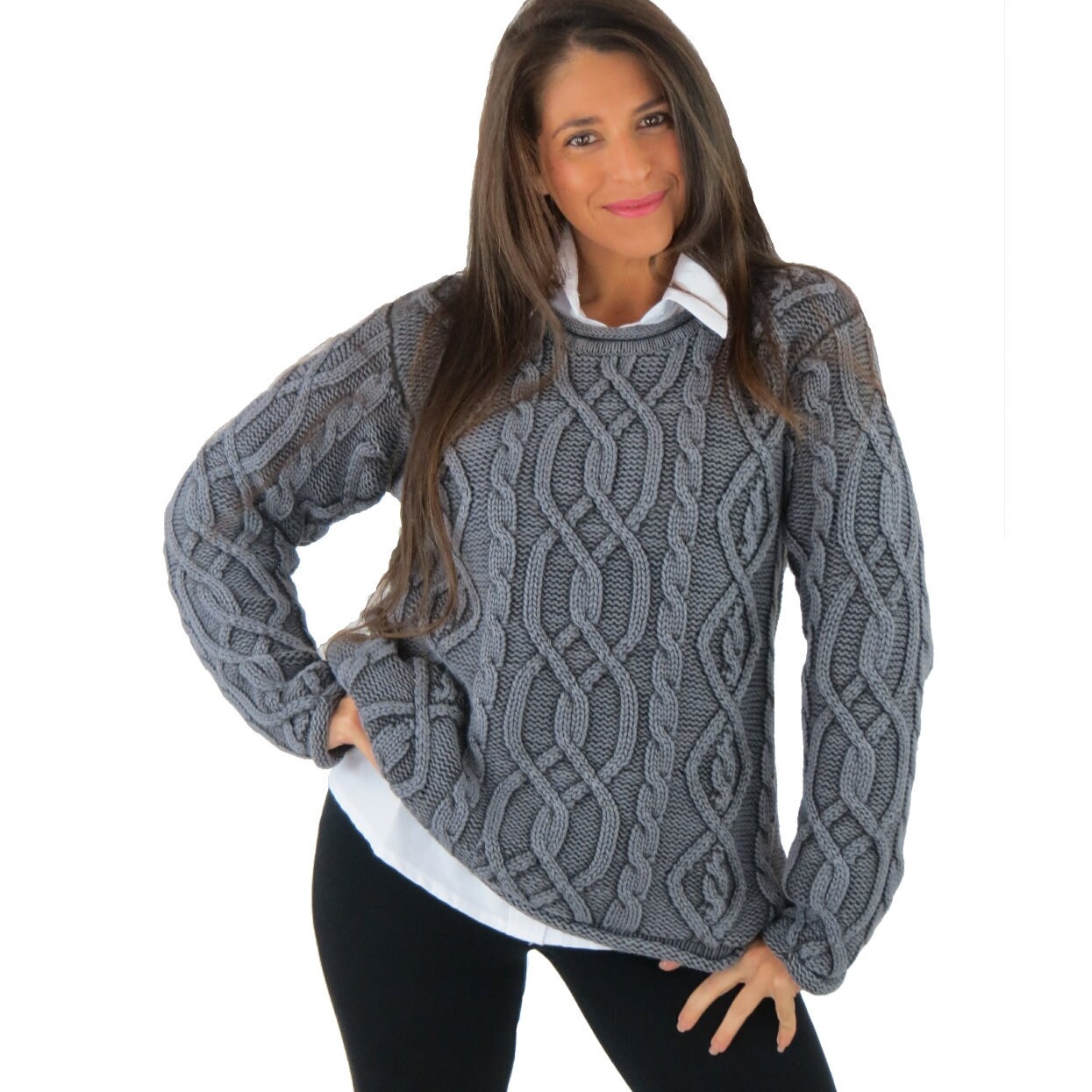 The TWISTER- Aran - Charcoal