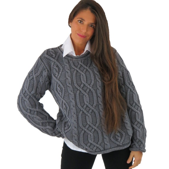 The TWISTER- Aran - Charcoal